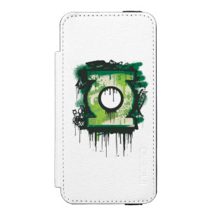 Grünes Laternen-Graffiti-Symbol Incipio Watson™ iPhone 5 Geldbörsen Hülle