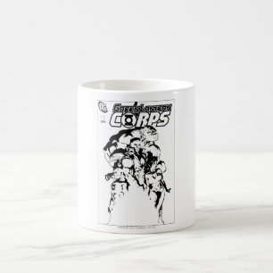 Grünes Laternen-Korps, Schwarzweiss Kaffeetasse