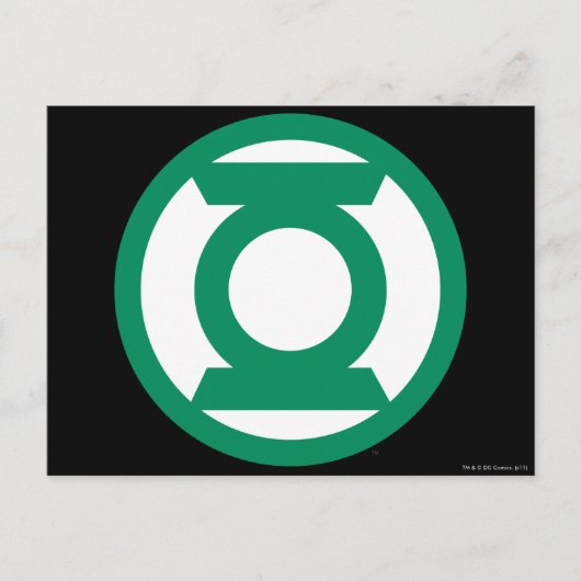 Grünes Laternen-Logo 13 Postkarte (Vorderseite)