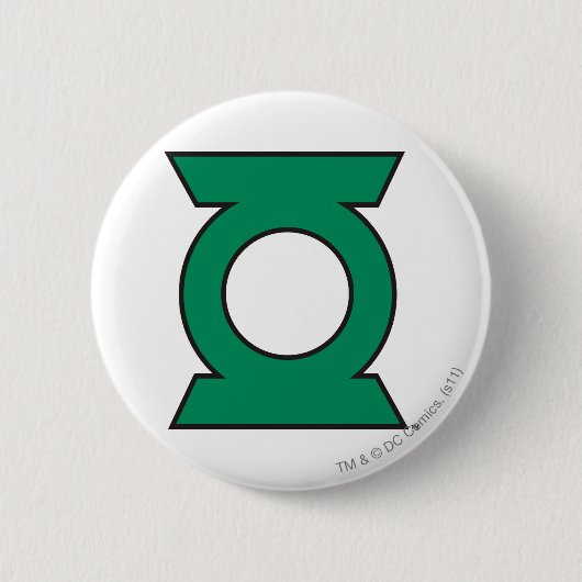 Grünes Laternen-Logo 15 Button (Vorderseite)