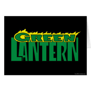 Grünes Laternen-Logo - gelbe Flammen