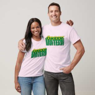 Grünes Laternen-Logo - gelbe Flammen T-Shirt