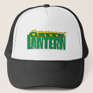 Grünes Laternen-Logo - gelbe Flammen Truckerkappe