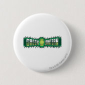 Grünes Laternen-Logo - grüne Flammen Button (Vorderseite)