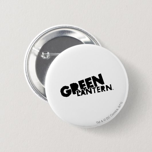 Grünes Laternen-Logo - Pixel Button (Vorne & Hinten)