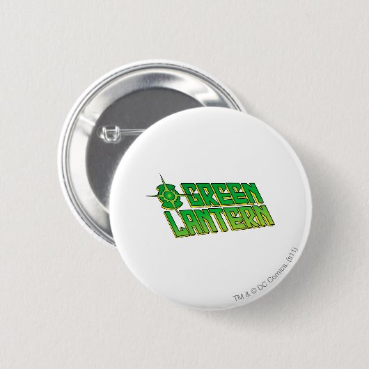 Grünes Laternen-Logo - schräg gelegen Button (Vorne & Hinten)