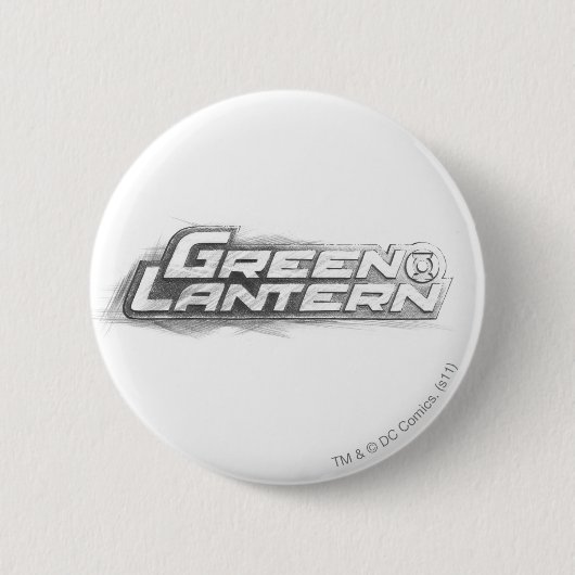 Grünes Laternen-Zeichnen Button (Vorderseite)