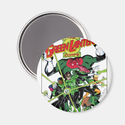 Grünes Laternenkorps Magnet (Vorderseite/Rückseite)