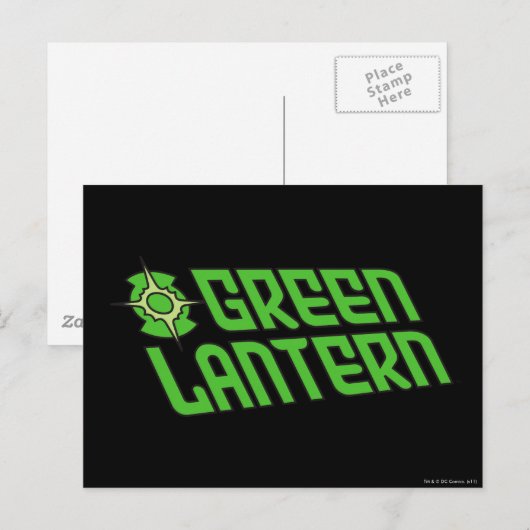 Grünes Laternenlogo Postkarte (Vorne/Hinten)