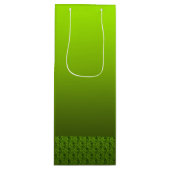 Grünes Laub Geschenktüte Für Weinflaschen (Vorderseite)