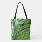Grünes Leaf Abstrakt Tasche (Rückseite)