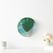 Grünes Leaf auf der Wall-Uhr Runde Wanduhr (Zuhause)