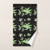 Grünes Leaf Badhandtuch Set (Handtuch)