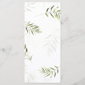 Grünes Leaf Blumenmenü Menükarte (Rückseite)