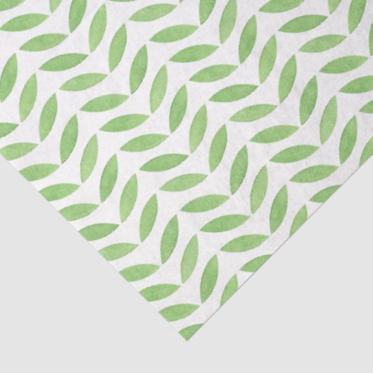Grünes Leaf Blumenmuster Seidenpapier (Ausschnitt)