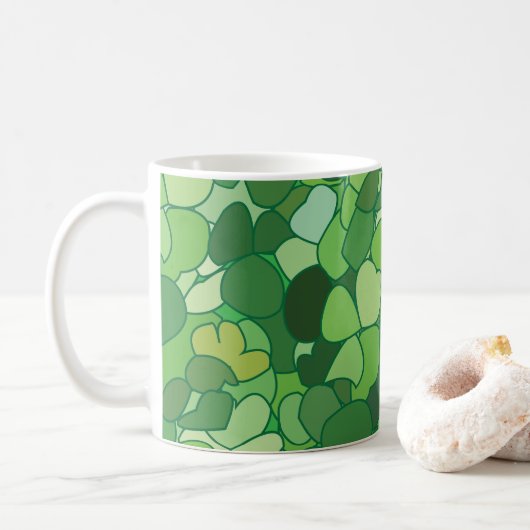 Grünes Leaf Botanisch Kaffeetasse (Mit Donut)