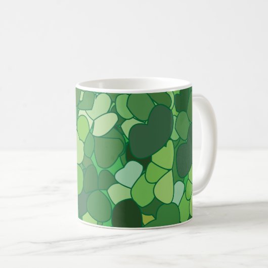 Grünes Leaf Botanisch Kaffeetasse (VorderseiteRechts)