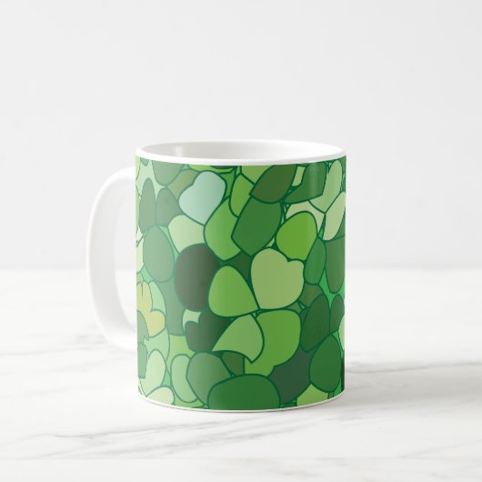 Grünes Leaf Botanisch Kaffeetasse (Vorderseite Links)