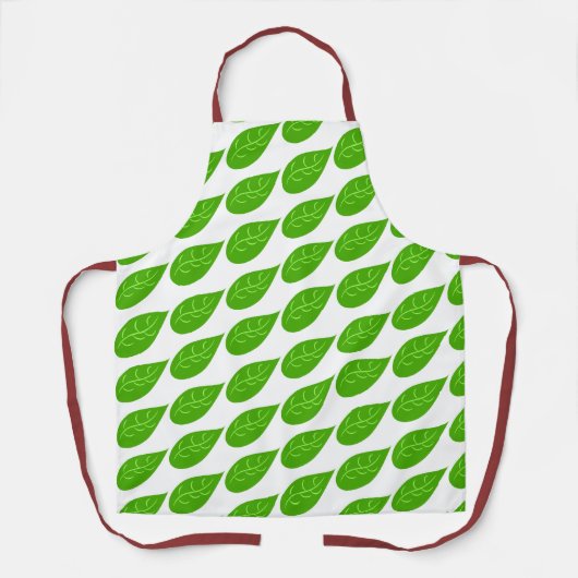 Grünes Leaf-Design Schürze (Vorderseite)