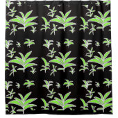 Grünes Leaf Duschvorhang (Vorderseite)