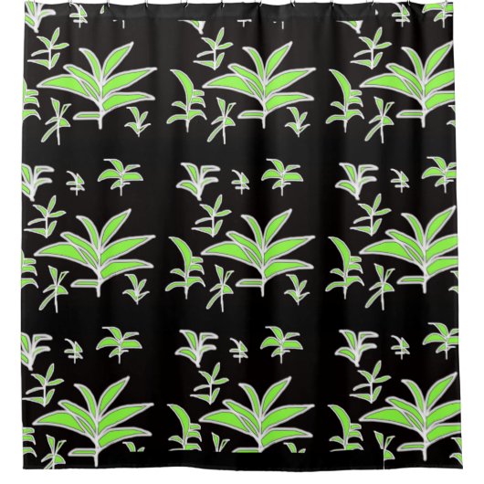 Grünes Leaf Duschvorhang (Vorderseite)