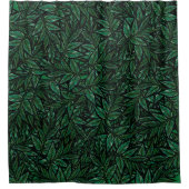 Grünes Leaf Duschvorhang (Vorderseite)