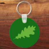 Grünes Leaf, Eichenblätterdesign. Schlüsselanhänger (Vorderseite)