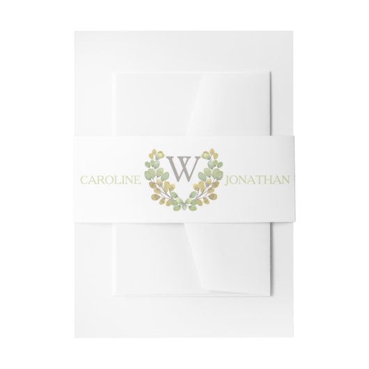 Grünes Leaf Einfachheit Einladung Bündner Bands Einladungsbanderole (Vorderseite Beispiel)