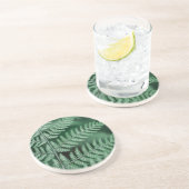 Grünes Leaf Fokussiertes Foto Getränkeuntersetzer (Seite)