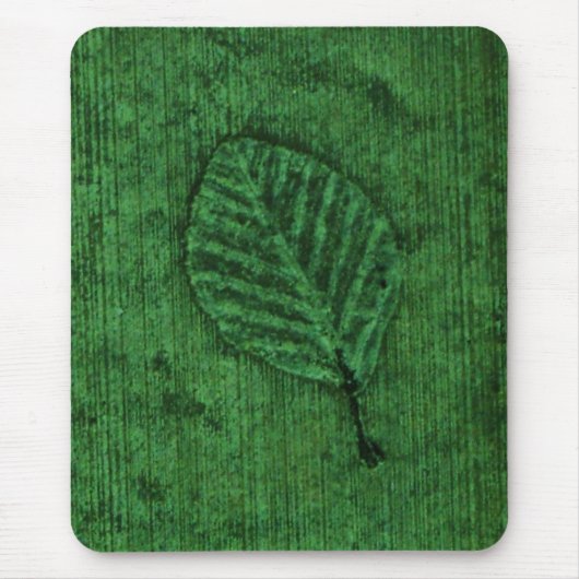 Grünes Leaf Fossil Mousepad (Vorne)