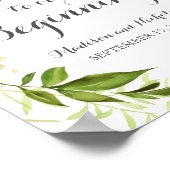 Grünes Leaf Herzlich willkommen bei unserem Beginn Poster (Ecke)