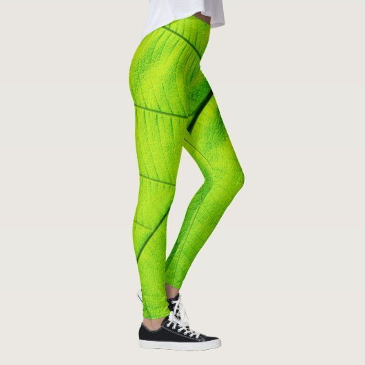 Grünes Leaf Leggings (Rechts)