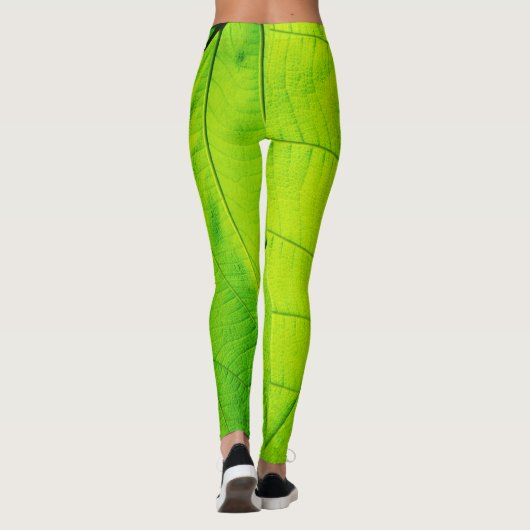 Grünes Leaf Leggings (Rückseite)