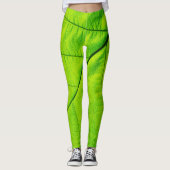 Grünes Leaf Leggings (Vorderseite)