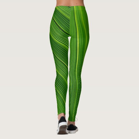 Grünes Leaf Leggings (Rückseite)