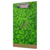 Grünes Leaf mit Monogramm Klemmbrett (Links)