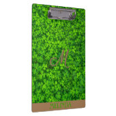 Grünes Leaf mit Monogramm Klemmbrett (Rechts)