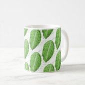 Grünes Leaf Muster Botanisch Kaffeetasse (VorderseiteRechts)