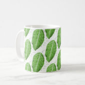 Grünes Leaf Muster Botanisch Kaffeetasse (Vorderseite Links)