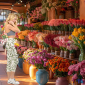 Grünes Leaf-Muster mit benutzerdefiniertem Text un Capri Leggings