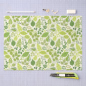 Grünes Leaf-Muster Seidenpapier (Handwerk)