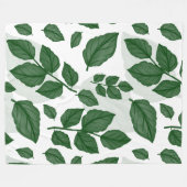Grünes Leaf Nahtloses Naturmuster Fleecedecke (Vorderseite (Horizontal))