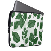 Grünes Leaf Nahtloses Naturmuster Laptopschutzhülle (Vorne Rechts)