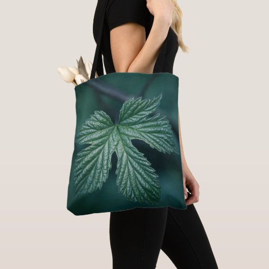 Grünes Leaf Nature Foto Tasche (Von Nahem)