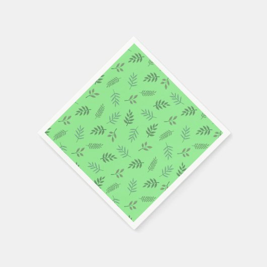 Grünes Leaf Party Napkins - frischer botanischer L Serviette (Ecke)