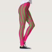 Grünes Leaf Pink Leggings (Rechts)