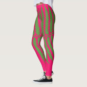 Grünes Leaf Pink Leggings (Links)