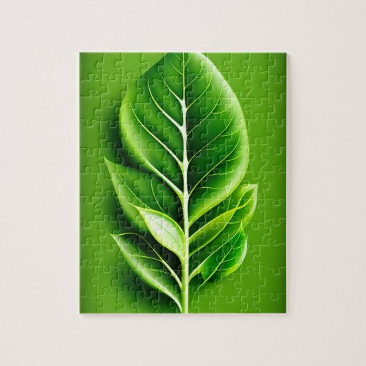 Grünes Leaf Puzzle (Vertikal)