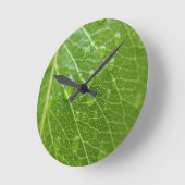 Grünes Leaf Runde Wanduhr (Winkel)
