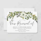 Grünes Leaf Rustikales Land Vow Erneuerung Einladung (Vorderseite)
